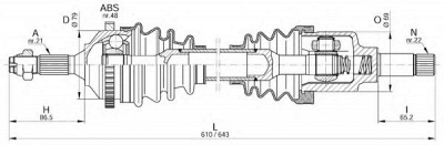 OPEN PARTS drs619400 -  Приводной вал